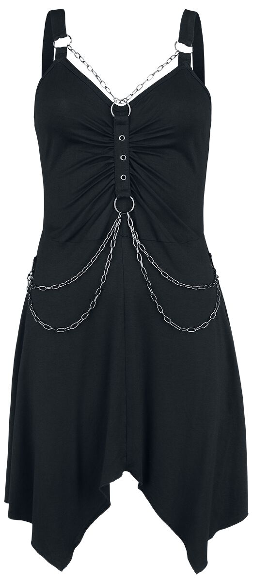Image of Miniabito Gothic di Gothicana by EMP - Short Dress With Chains - S a XXL - Donna - nero
