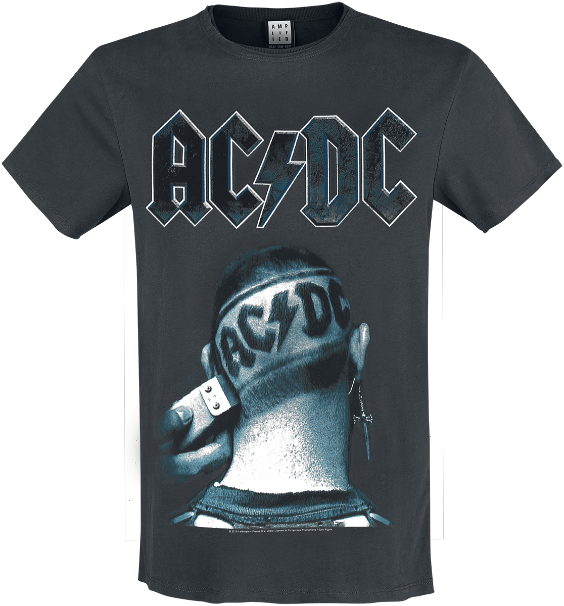 AC/DC - Amplified Collection - Clipped - T-Shirt - charcoal image