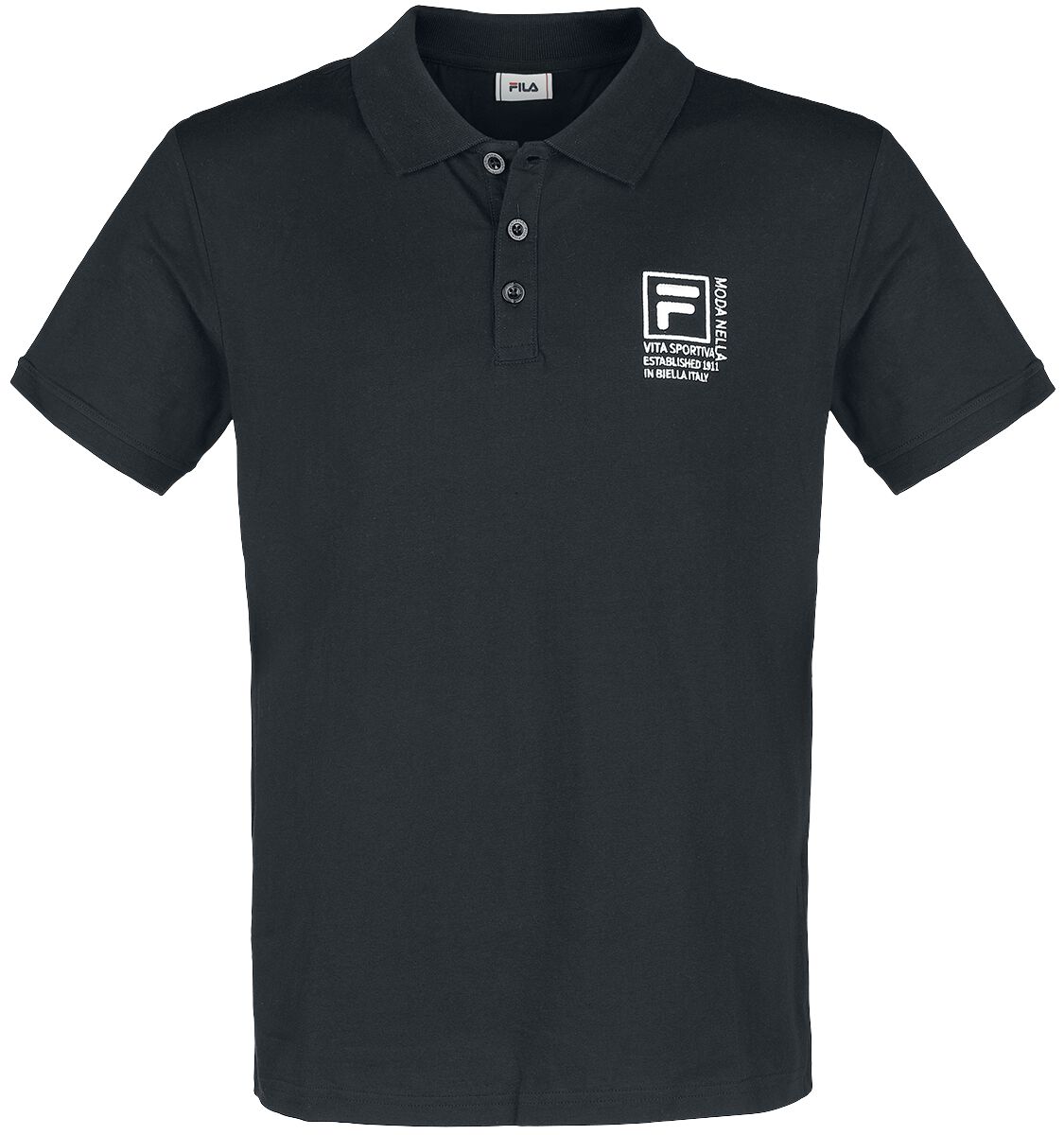 Image of Fila RIGG relaxed fit polo shirt Polo-Shirt schwarz