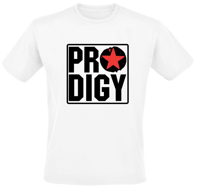The Prodigy T-Shirt - Red Star - S bis 3XL - für Männer - Größe M - weiß  - Lizenziertes Merchandise!