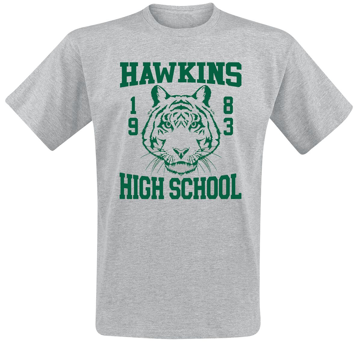 Hawkins High School T-Shirt grau meliert von Stranger Things