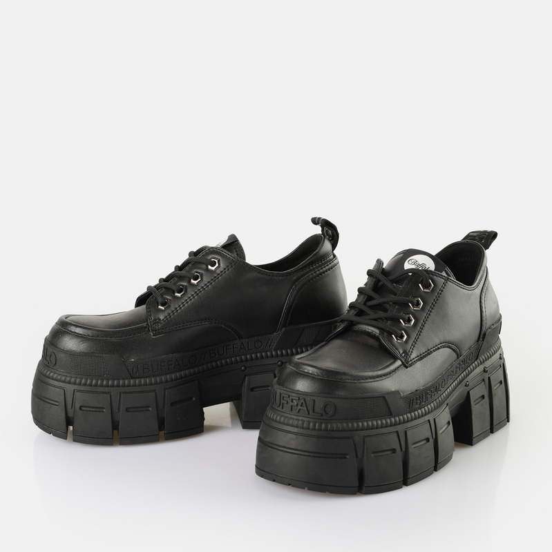 Buffalo  Biker Boot - GOSPHER LACE UP CS - for Women - black