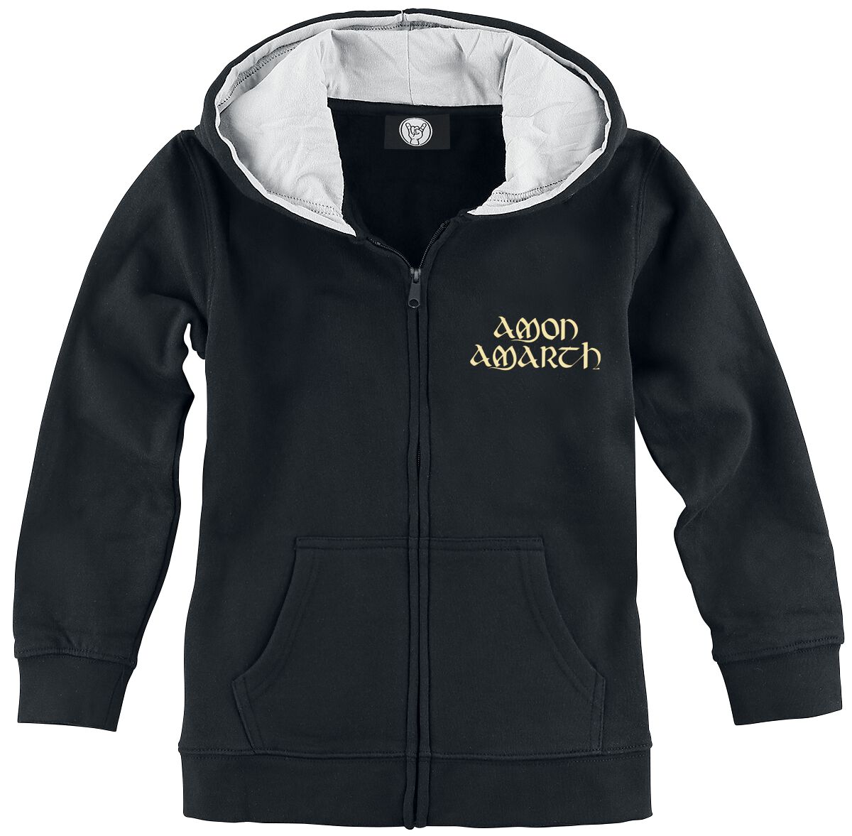 Amon Amarth Kinder-Kapuzenjacke für Kinder - Metal-Kids - Little Berserker - für Mädchen & Jungen - schwarz  - Lizenziertes Merchandise!