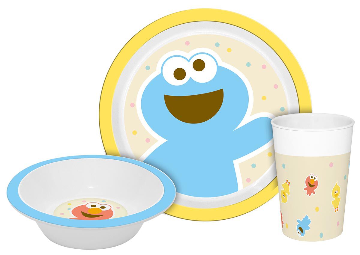 Ensemble petit déjeuner de Sesame Street - Freunde - Kindergeschirr-Set - pour Unisexe - Standard