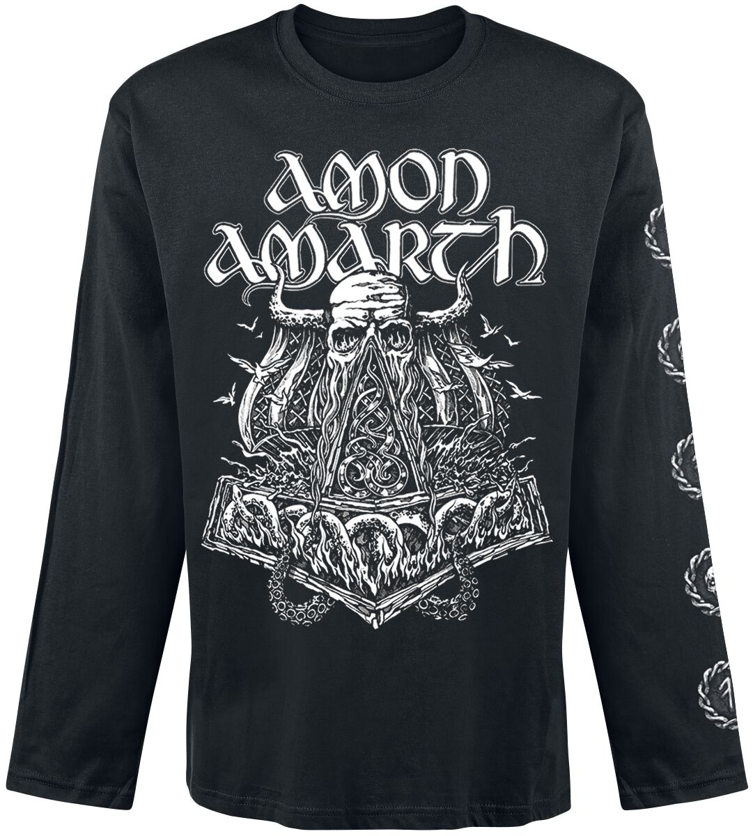 Amon Amarth Skullship Langarmshirt schwarz in XL