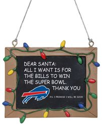 Buffalo Bills - Tafelschild, NFL, Weihnachtskugeln