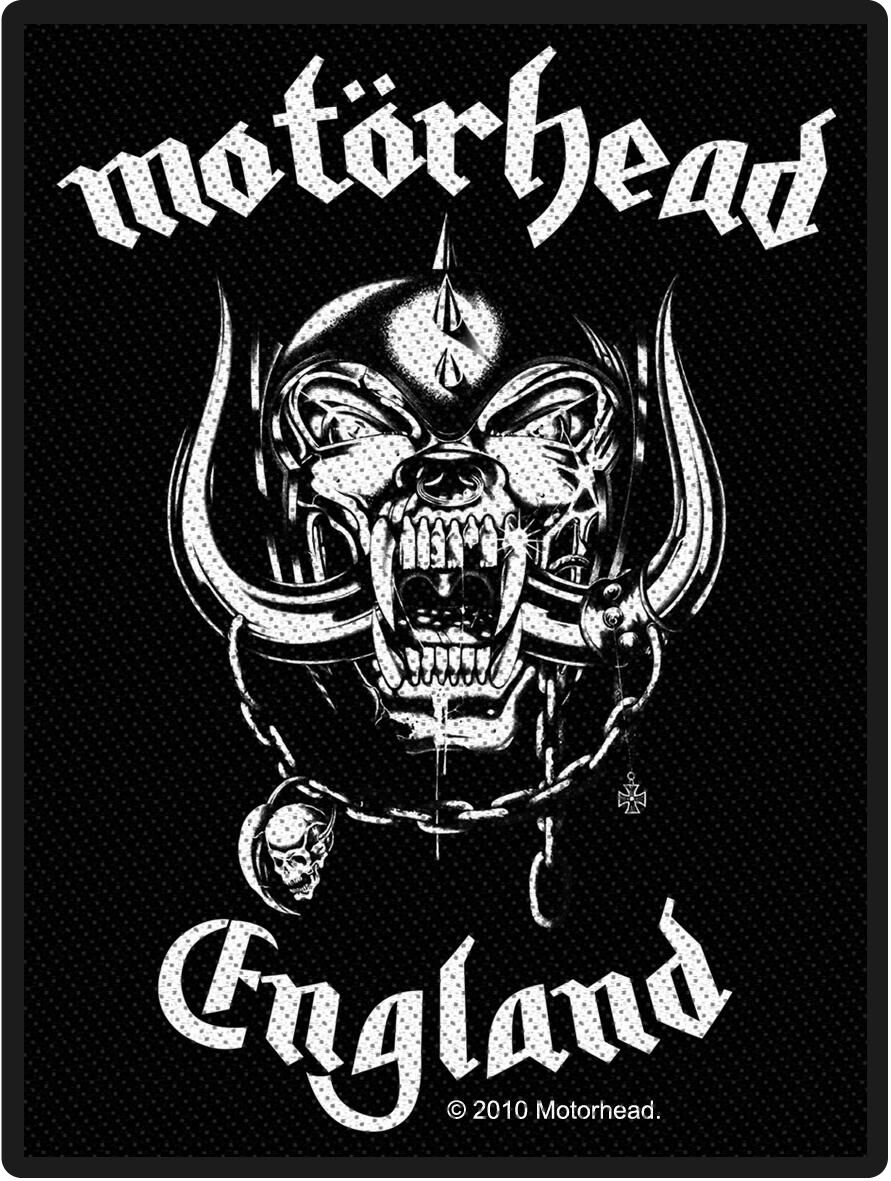 Motörhead England Patch schwarz weiß