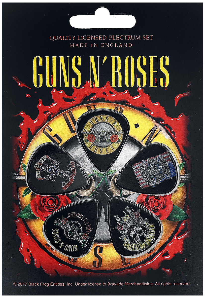 Guns N` Roses - Bullet Logo - Plektren-Set - multicolor