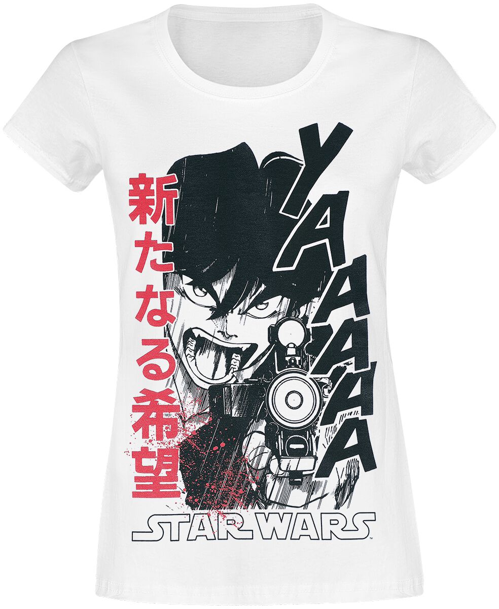 T-Shirt Manches courtes de Star Wars - Han Solo - Anime - S à XL - pour Femme - blanc