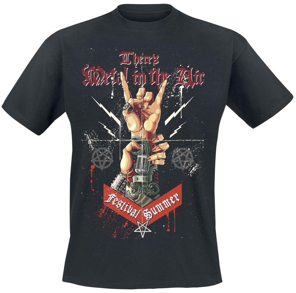 Alkohol & Party T-Shirt – There’s Metal In The Air – Festival Summer – L – für Männer – Größe L – schwarz Alkohol & Party T-Shirt – There’s Metal In The Air – Festival Summer – L – für Männer – Größe L – schwarz