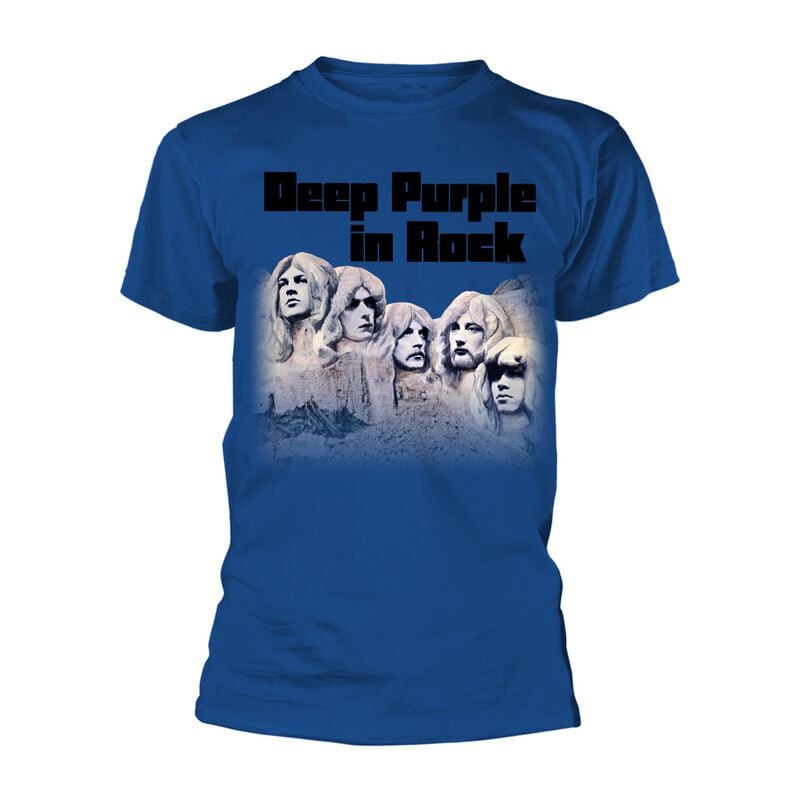 Deep Purple T-shirt - In Rock - S tot 3XL - voor Mannen - blauw