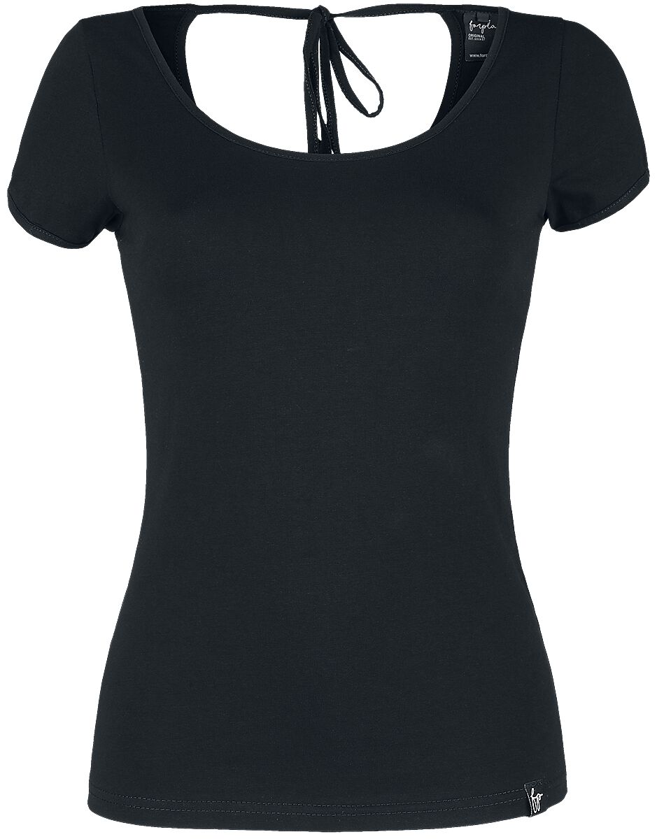T-Shirt Manches courtes de Forplay - Alicia - S à 3XL - pour Femme - noir