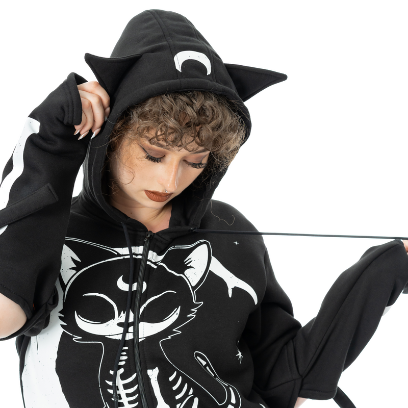 Thumbnail - Heartless Moonlight Hood Kapuzenjacke schwarz in S