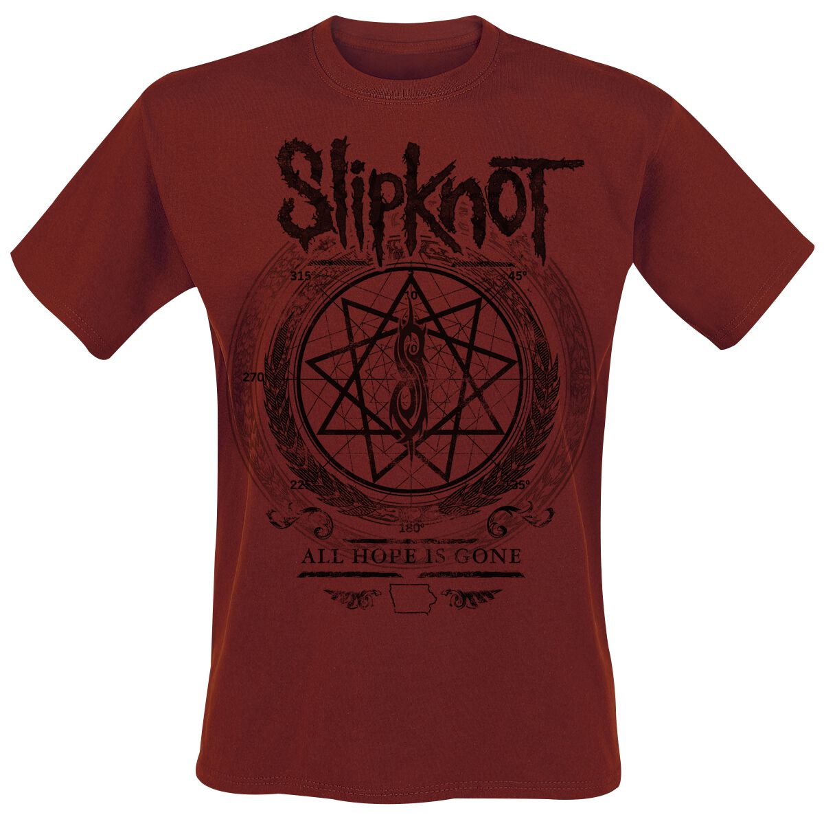 Image of Slipknot Blurry T-Shirt dunkelrot