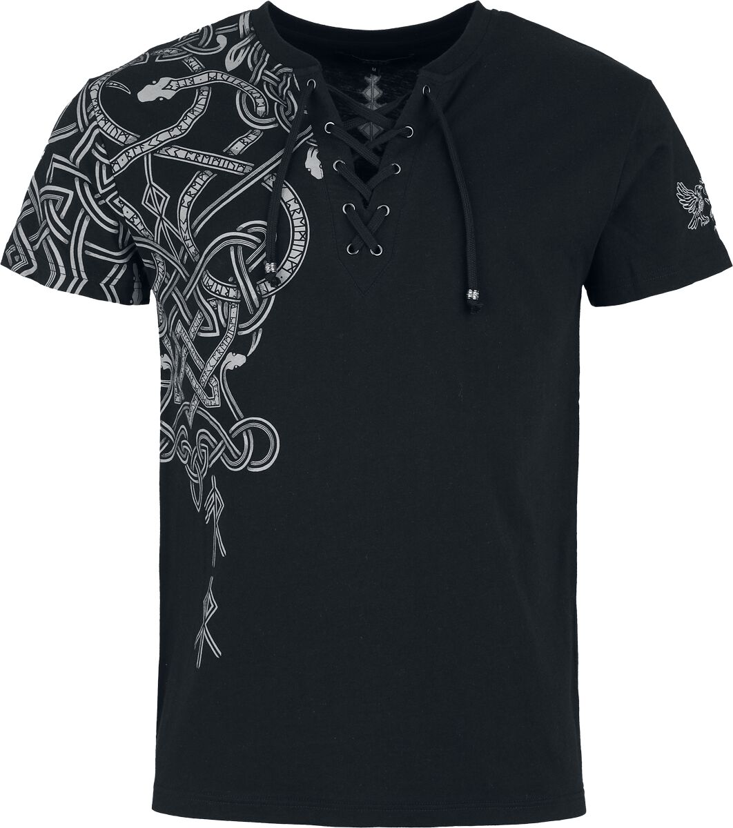 4068143324182 - Celtic Snake T-Shirt with Lacing T-Shirt schwarz in XXL