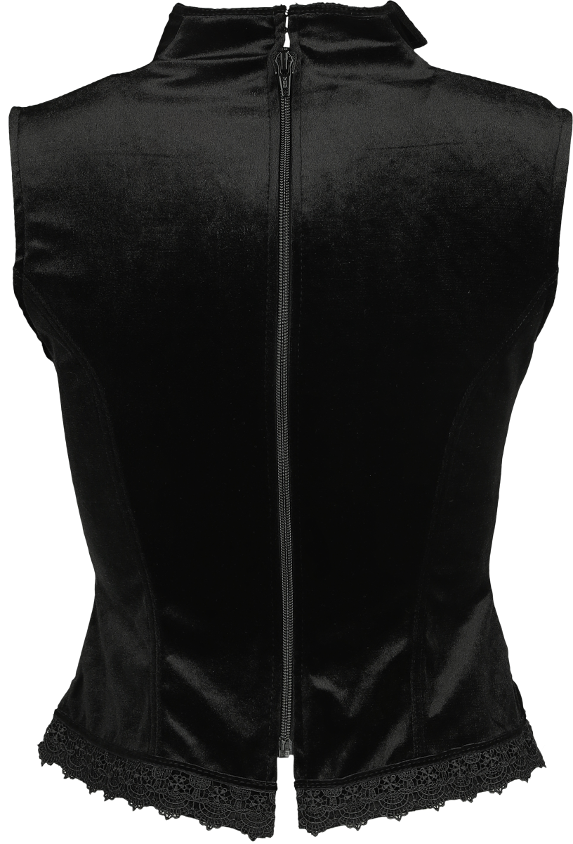 Sinister Gothic - Gothic Neckholder - Gothic Top - M bis XXL - für Damen - Größe L - schwarz