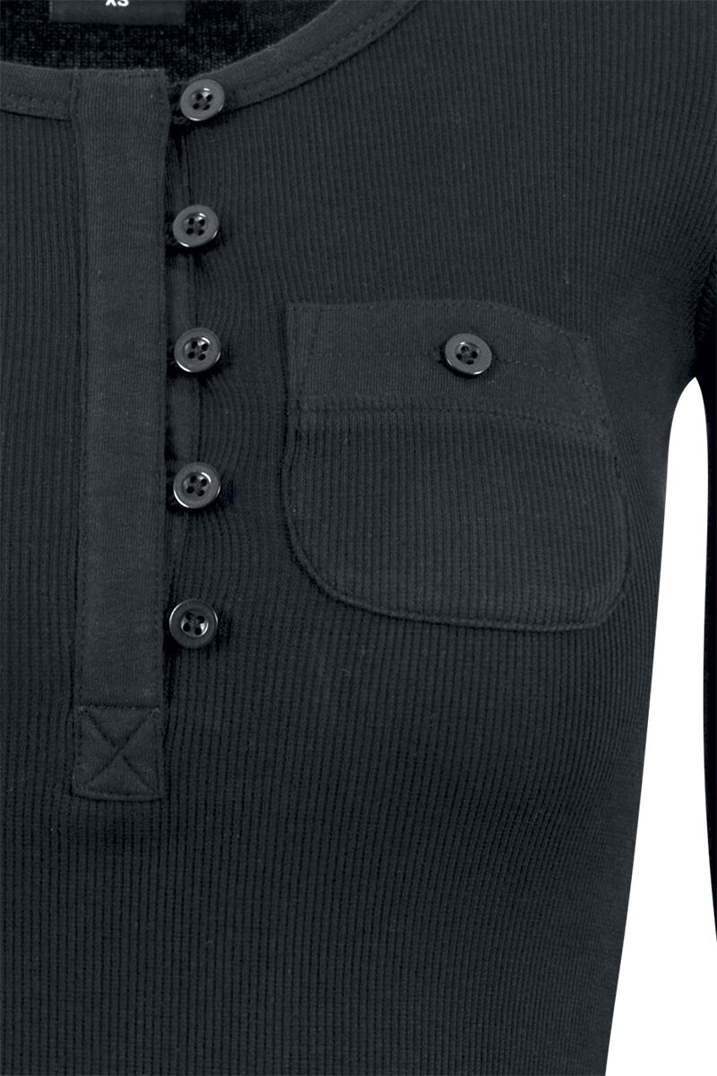 Langarmshirt Classics Ladies Rib Long Pocket | Turnup | Urban EMP Tee