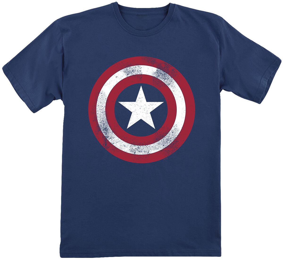 Captain America Kids - Distressed shield T-Shirt blue