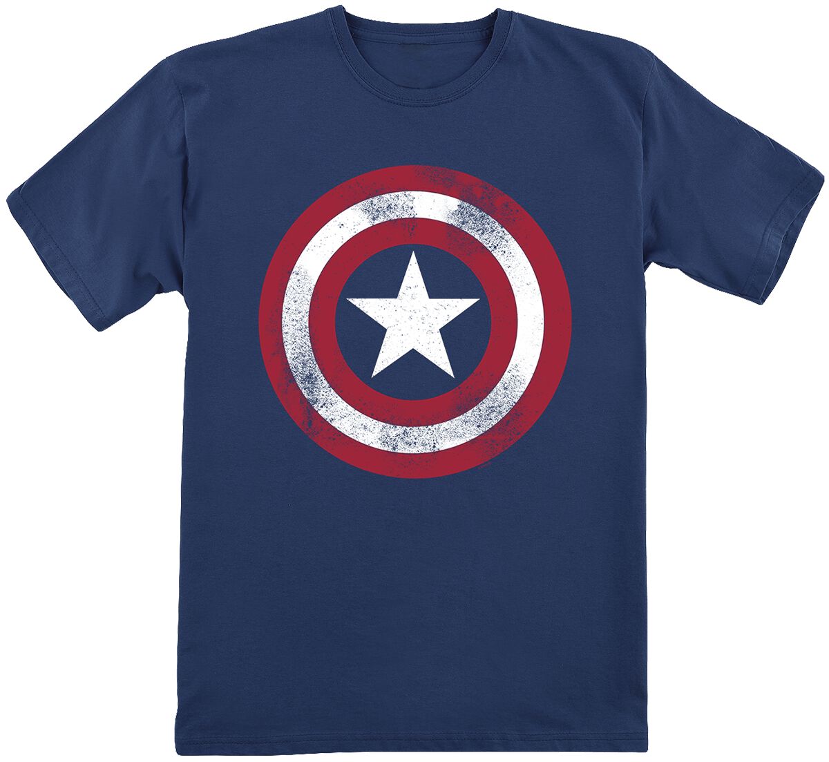 Captain America Kids – Distressed Shield T-Shirt blau