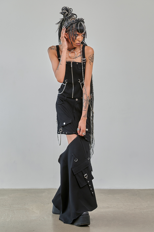 Thumbnail - Banned Alternative STREET ANARCHY SKIRT Kurzer Rock schwarz in M