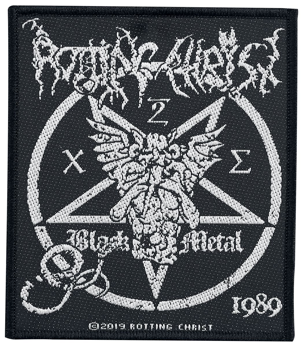 Levně Rotting Christ Black Metal nášivka cerná/bílá
