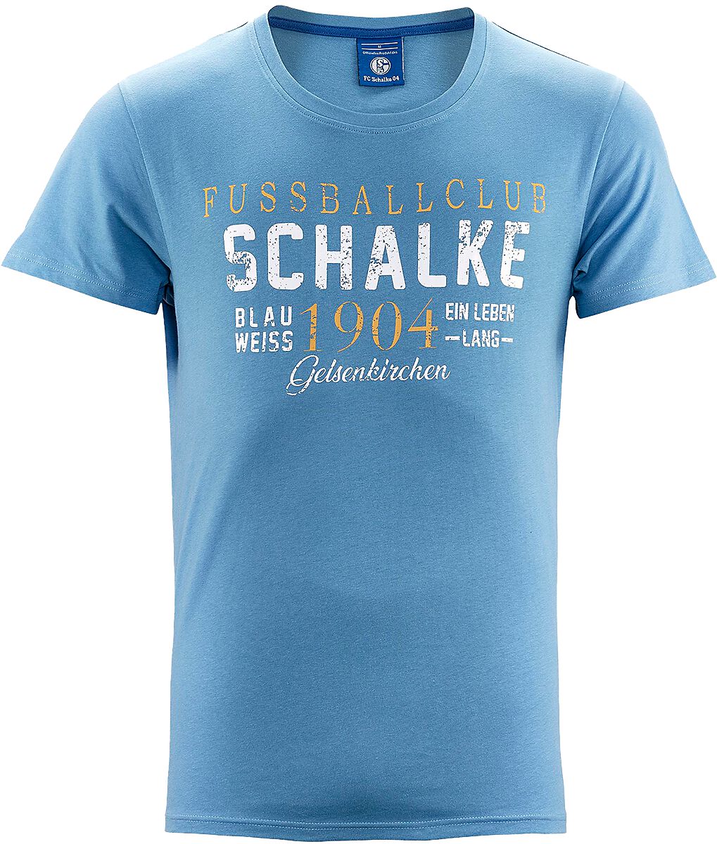 FC Schalke 04 T-Shirt - Schalke Fußballclub - S - für Männer - Größe S - blau