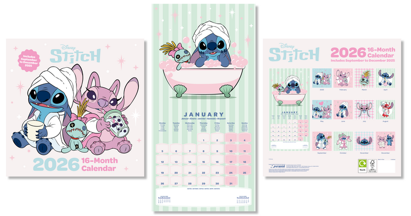Lilo & Stitch Disney Wall Calendar - 2026 Wall Calendar - multicolour