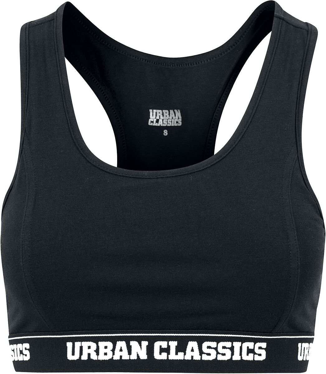 Image of Bustier di Urban Classics - Ladies Logo Bra - M a L - Donna - nero