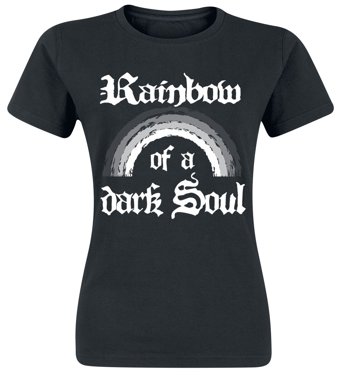 Slogans Rainbow Of A Dark Soul T-Shirt black