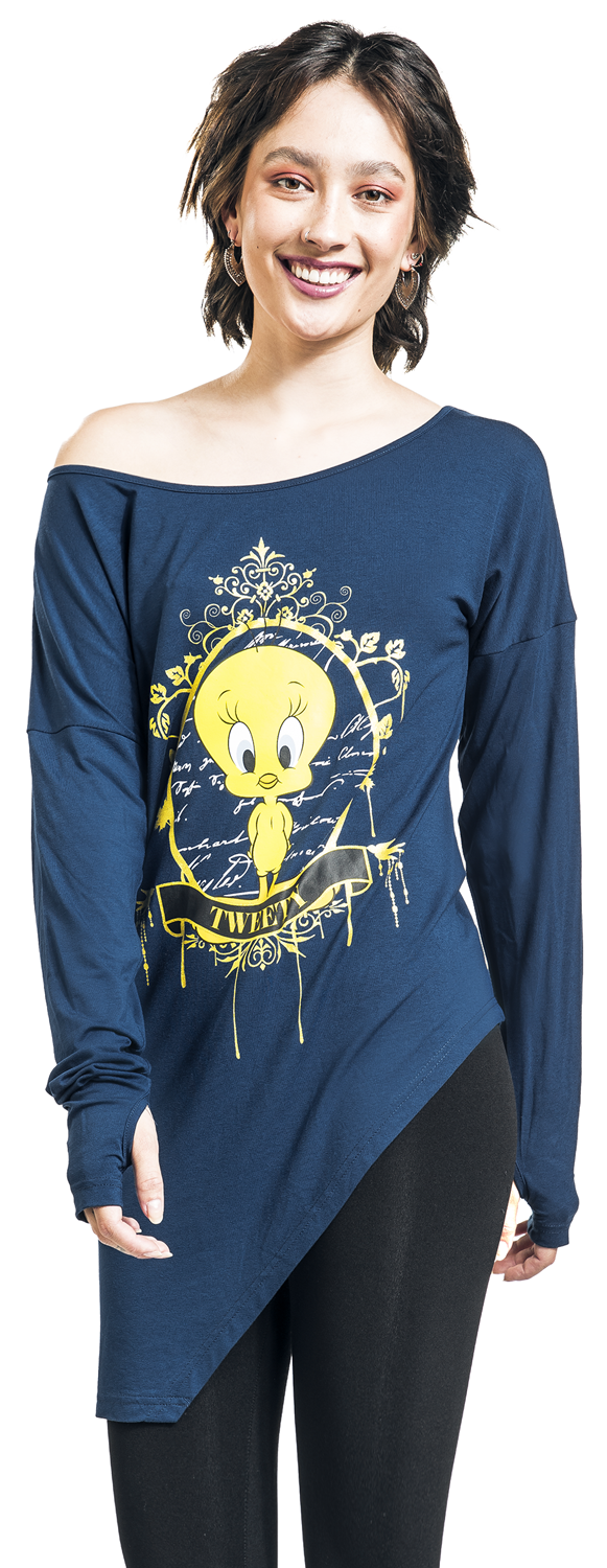 Looney Tunes Tweety Langarmshirt blau