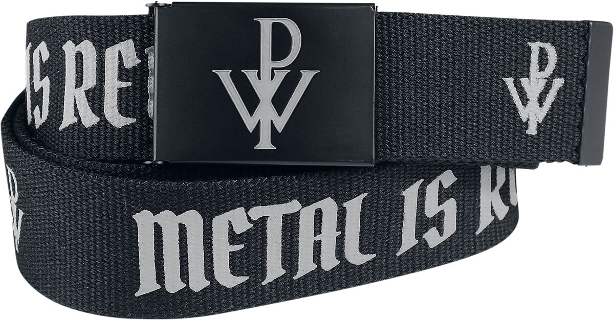 Powerwolf Gürtel - Metal Is Religion - schwarz  - EMP exklusives Merchandise!