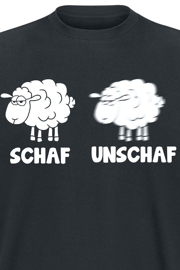 Tierisch T-Shirt - Schaf Unschaf - S bis XL - für Männer - Größe S - schwarz