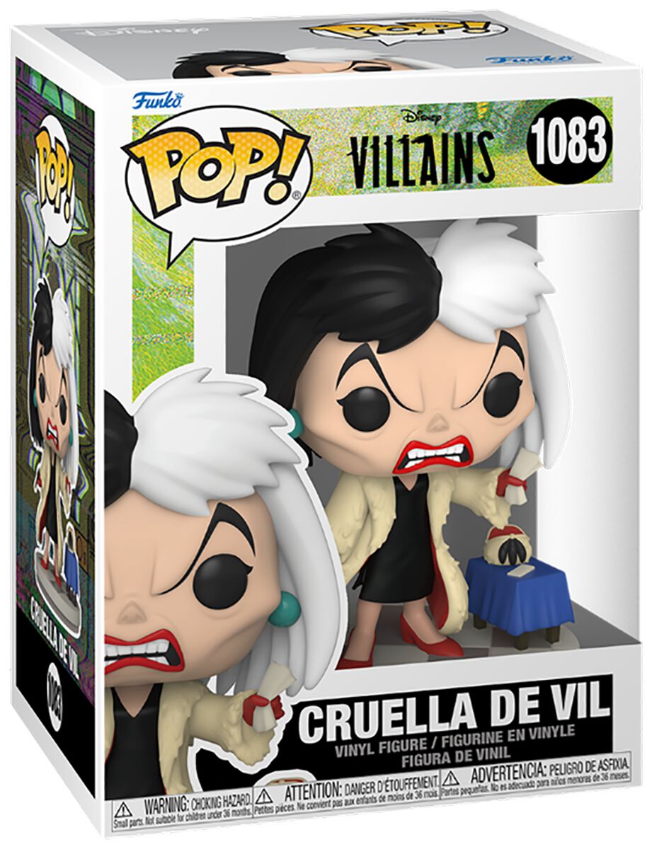Disney Villains Cruella de Vil vinyl figurine no. 1083 Funko Pop! multicolor
