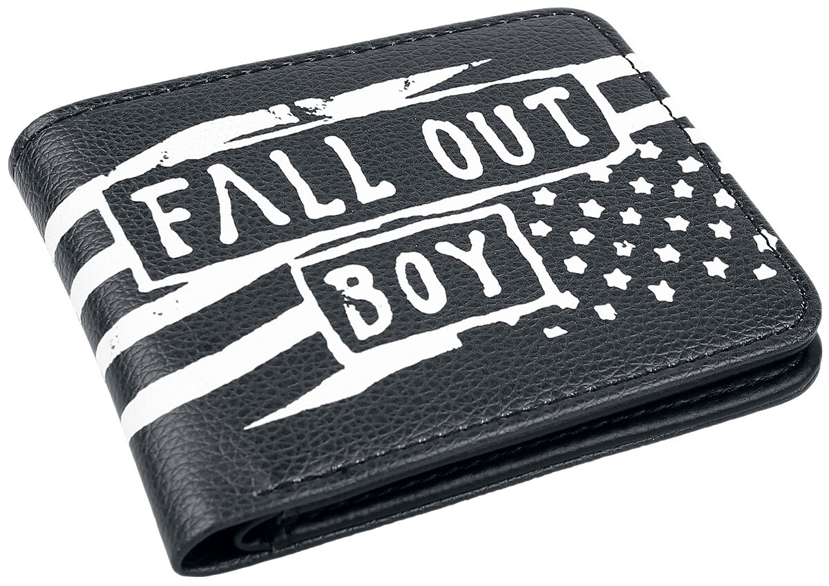 Fall Out Boy Flag Wallet black white