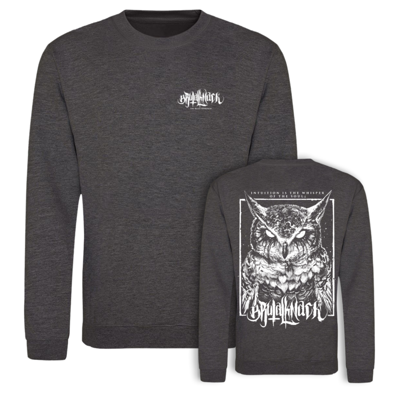 Brutal Knack  Sweatshirt - Owl - Crewneck - for Men - black