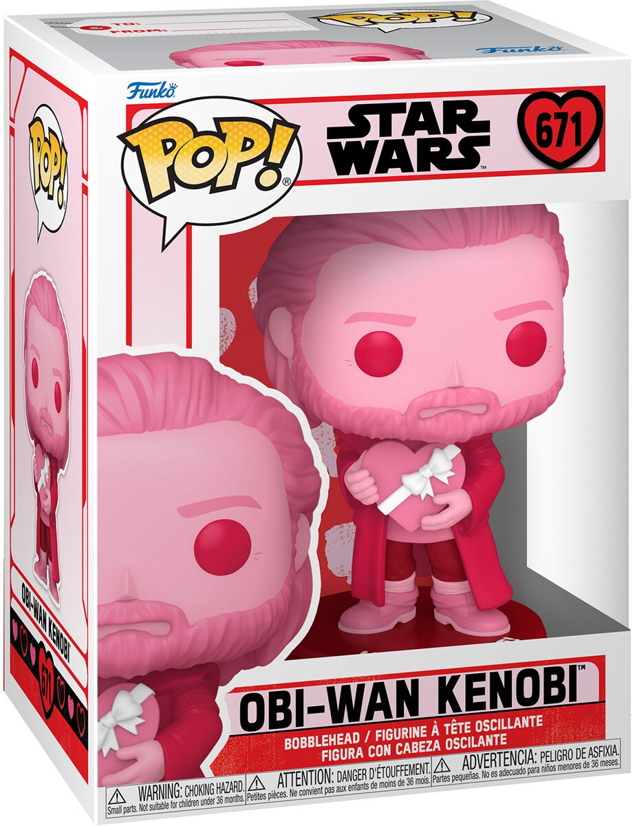 Star Wars - Obi-Wan Kenobi (Valentines Day) Vinyl Figur 671 - Funko Pop! Figur - multicolor