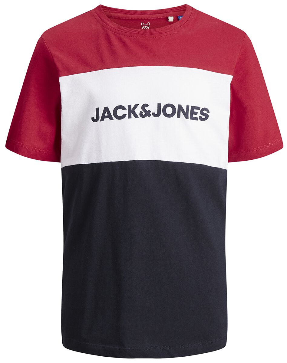 Jack & Jones Logo Block T-Shirt red navy