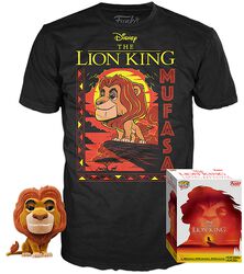 Mufasa (Flocked) - T-Shirt plus Funko - POP! & Tee, Der König der Löwen, Funko Pop!