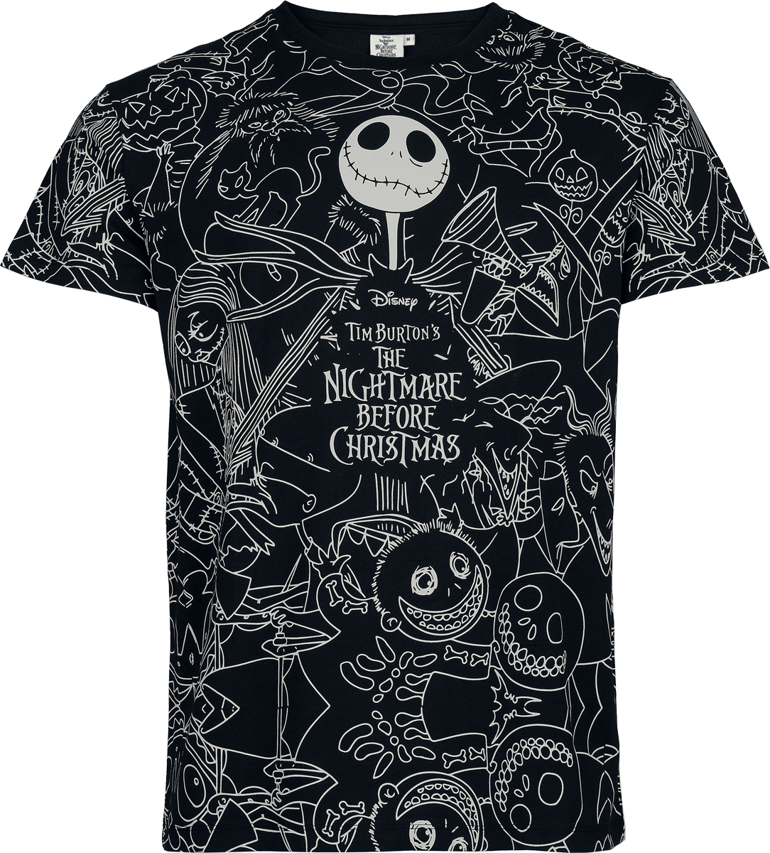 The Nightmare Before Christmas Disney T-Shirt - Characters - for Men - black