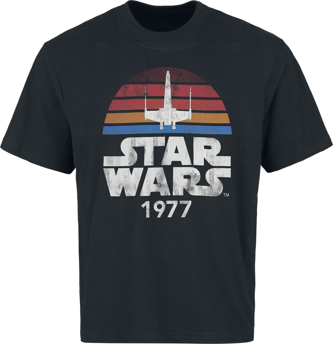 Star Wars - Disney T-Shirt - Since 1977 - Heavyweight - M bis XXL - für Männer - Größe M - schwarz  - Lizenzierter Fanartikel