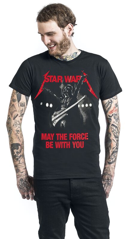 Große Größen Männer May The Force Vader | Star Wars T-Shirt