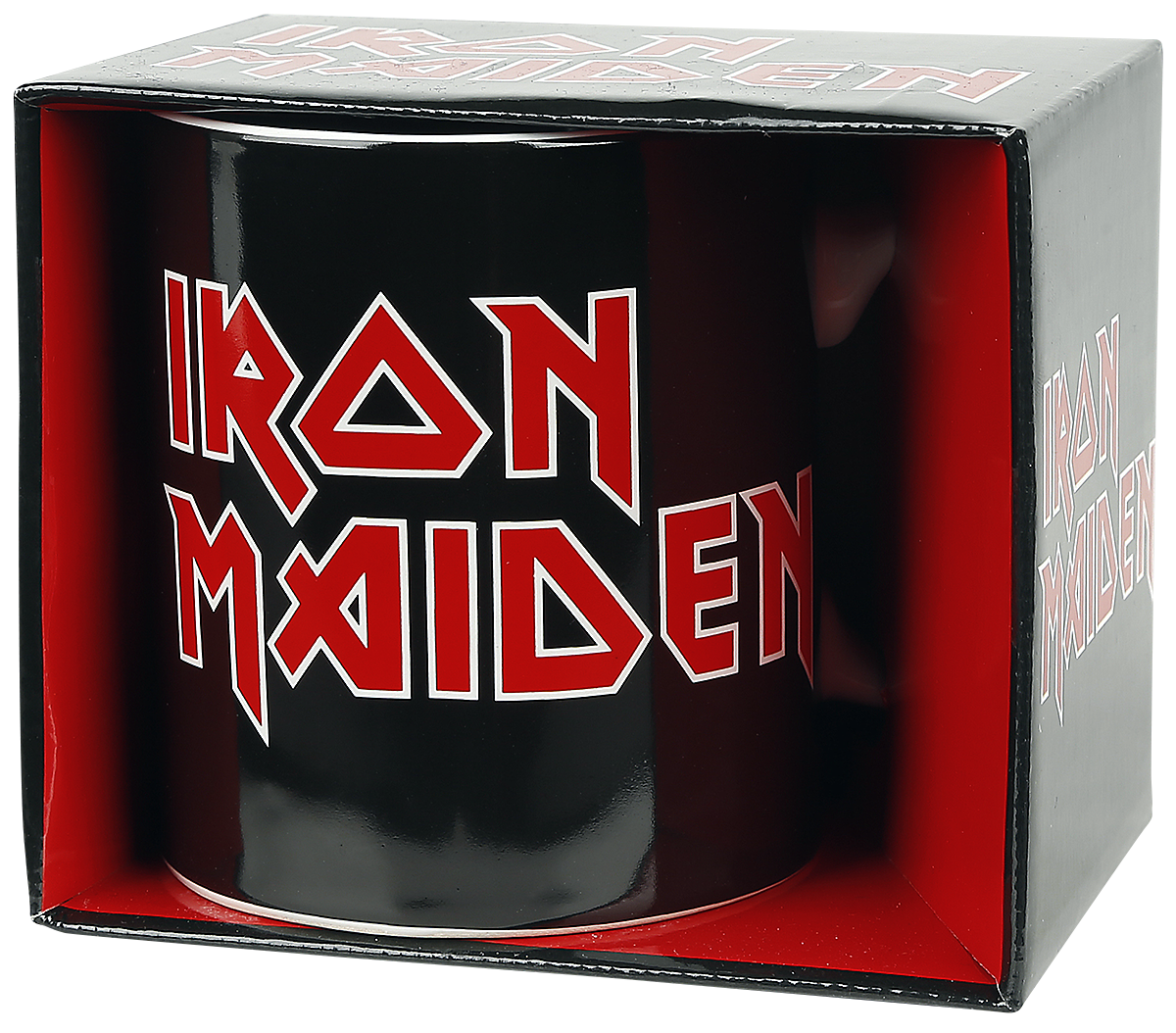 Iron Maiden - Iron Maiden Logo - Tasse - schwarz| rot| weiß