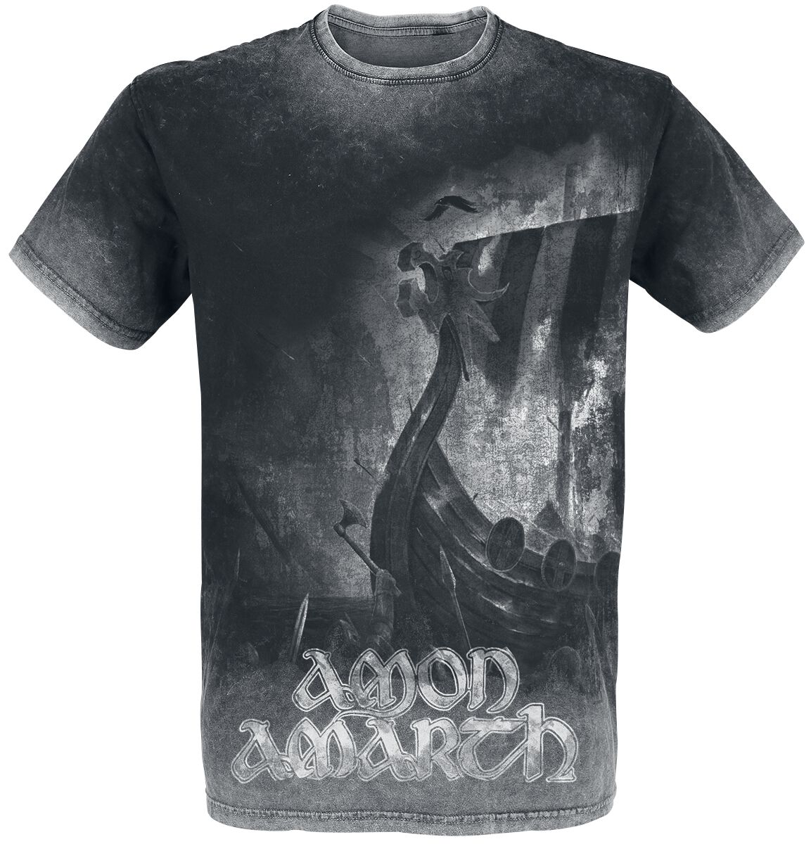 Image of Amon Amarth One Thousand Burning Arrows T-Shirt charcoal