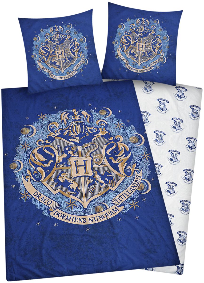 Image of Harry Potter Hogwarts Bettwäsche blau/weiß