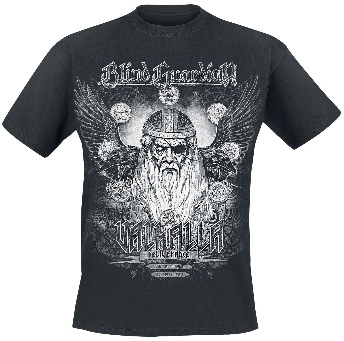 Blind Guardian T-Shirt - Valhalla - Deliverance - M bis 4XL - für Männer - Größe XXL - schwarz  - EMP exklusives Merchandise!