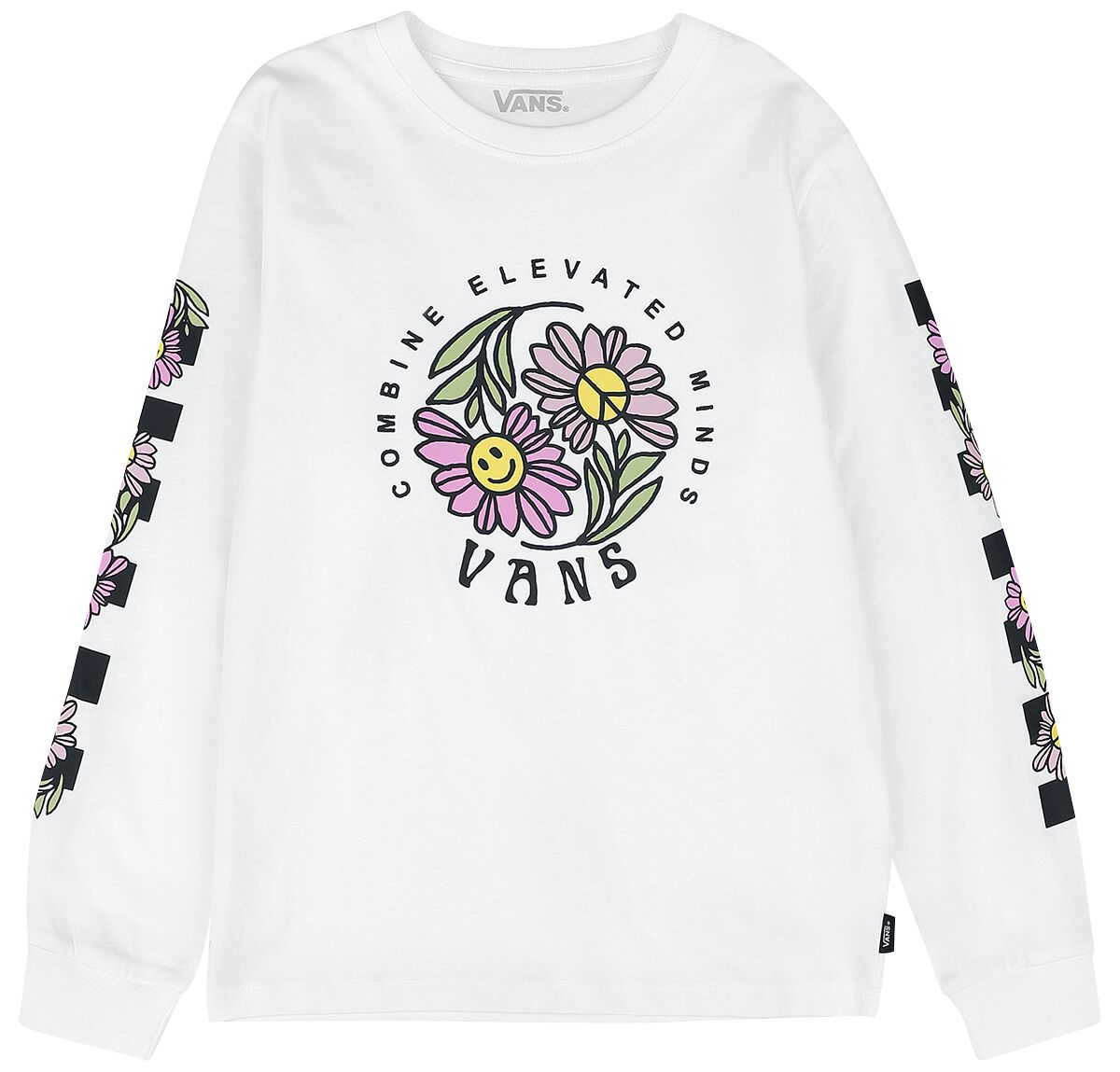 T-shirt manches longues de Vans - Elevated Floral LS BFF - S à L - pour Femme - blanc