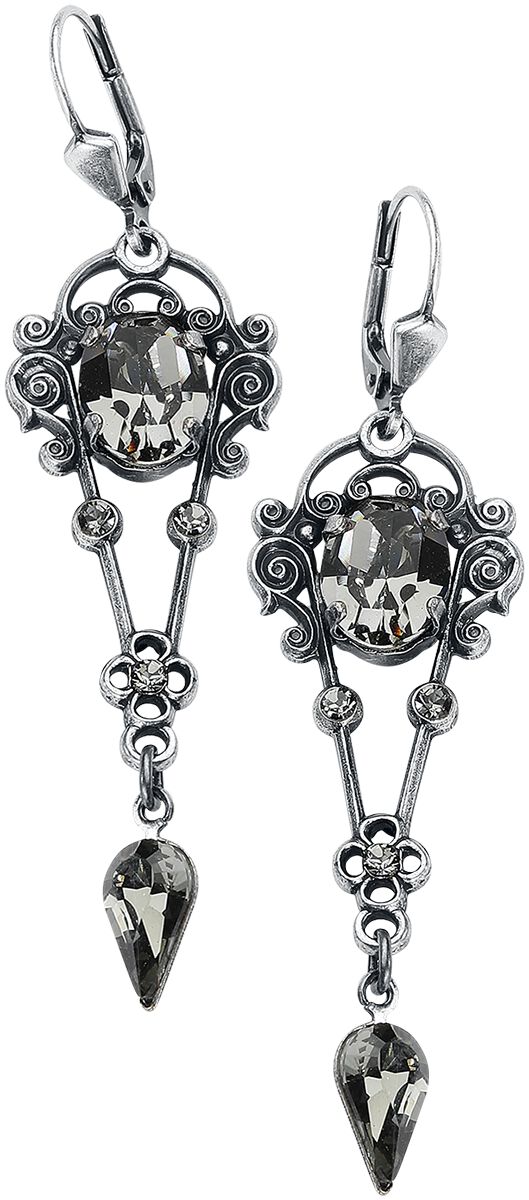 Boucles d'oreilles Gothic de Krikor - Dunkle Leidenschaft - pour Femme - couleur argent