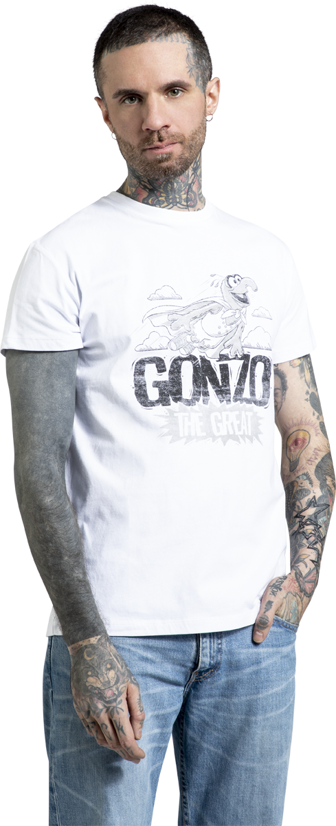 Thumbnail - Die Muppets Gonzo - The Great T-Shirt weiß in 3XL