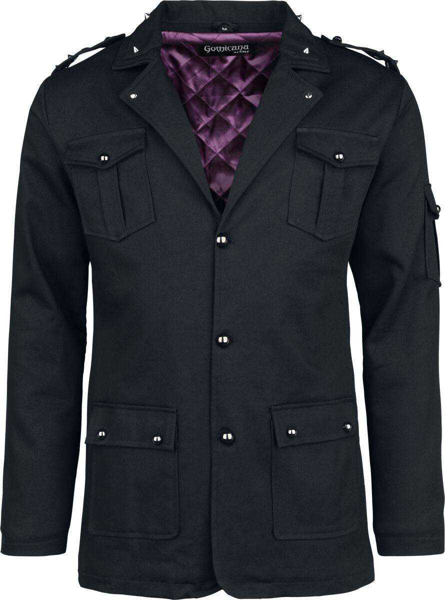 Chaqueta entre-tiempo Gótico de Gothicana by EMP - Batarjal - L XXL - para Hombre - Negro