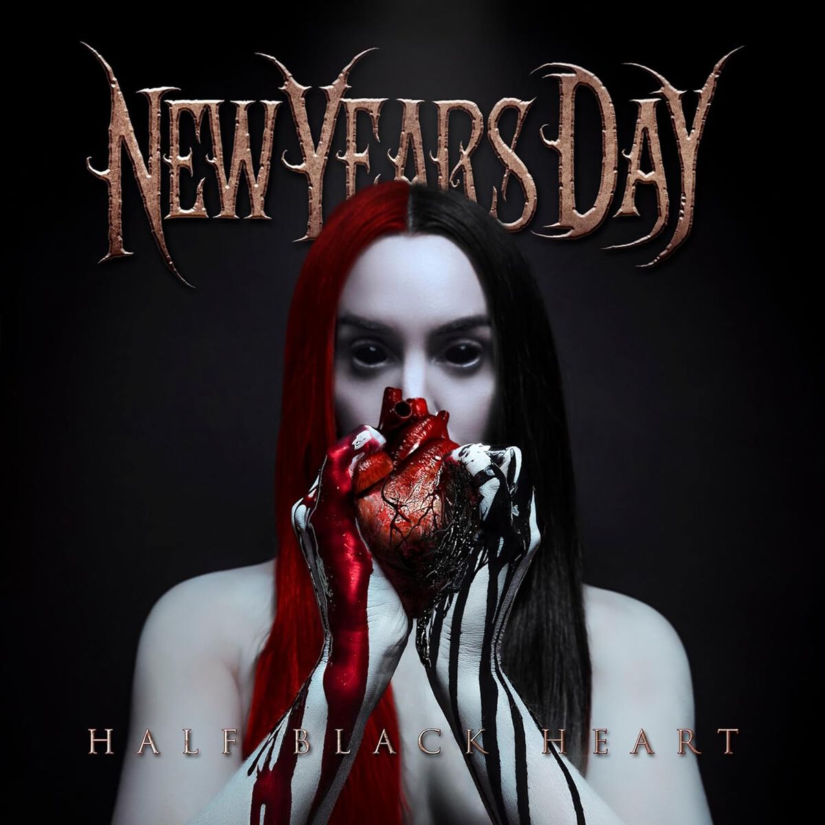 New Years Day Half black heart CD multicolor